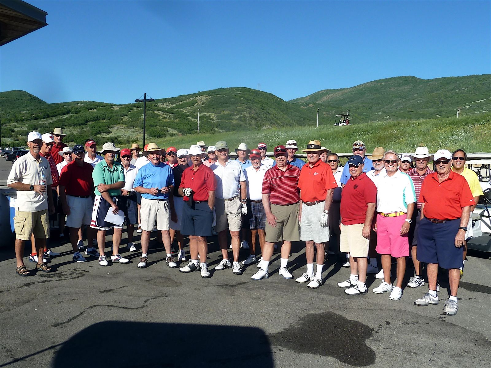 Members of the Senior Men's League getting ready to head out!